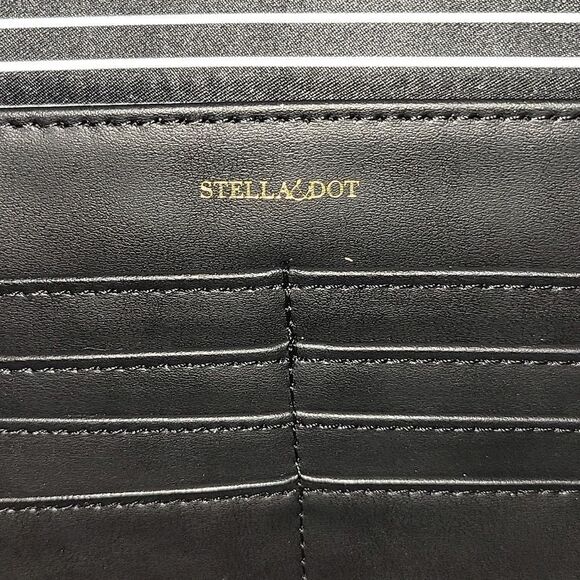 Stella & Dot Leopard Print Slim Clutch Bag with Stripes - Picture 5 of 5